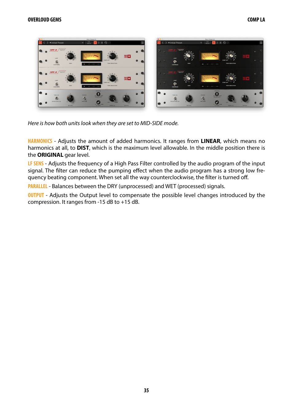 Overloud Gem Comp76 FET Compressor and Limiter Plug-In User Manual | Page 37 / 55