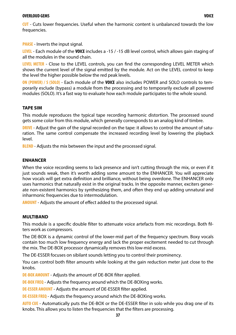 Overloud Gem Comp76 FET Compressor and Limiter Plug-In User Manual | Page 39 / 55