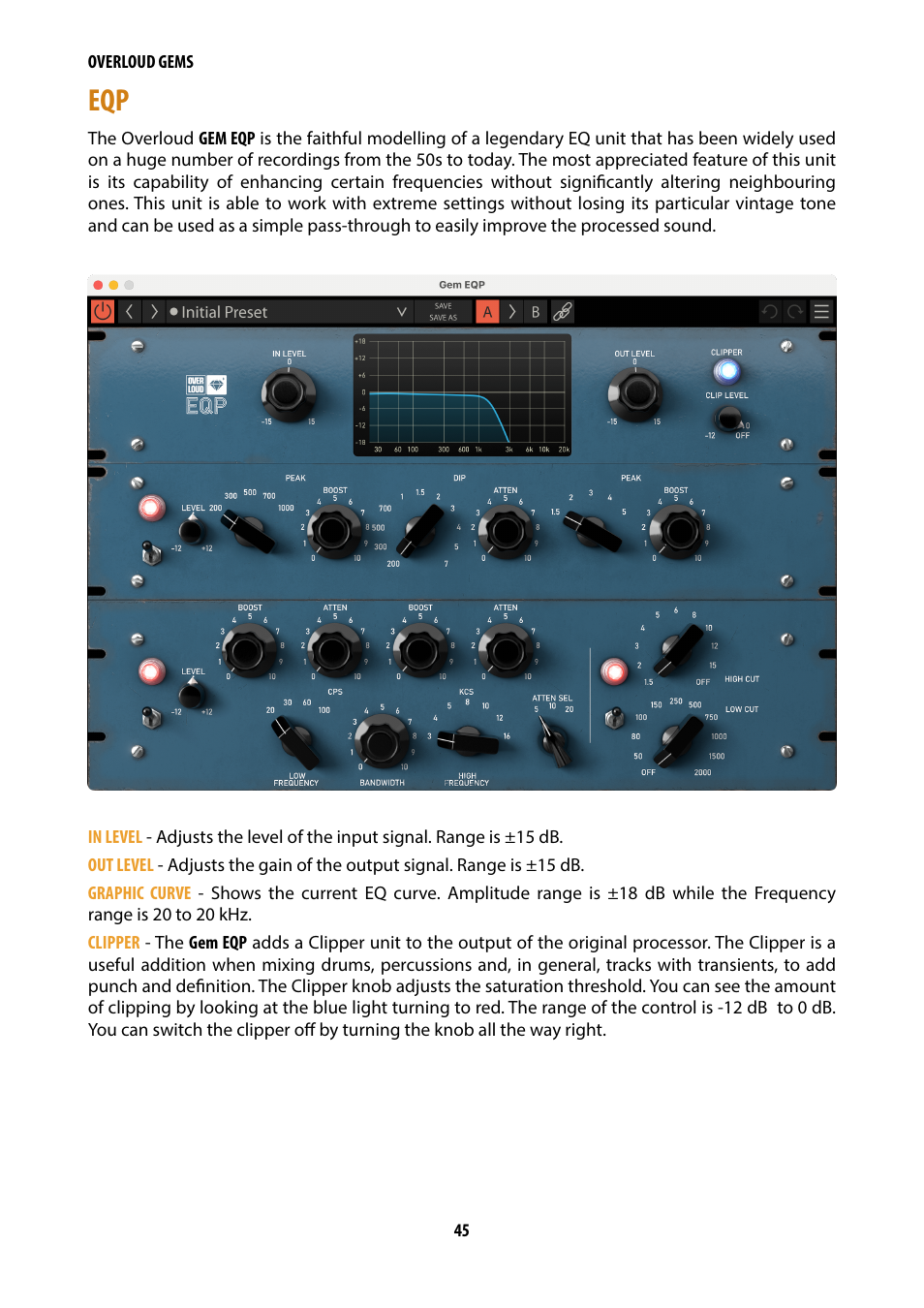 Overloud Gem Comp76 FET Compressor and Limiter Plug-In User Manual | Page 47 / 55