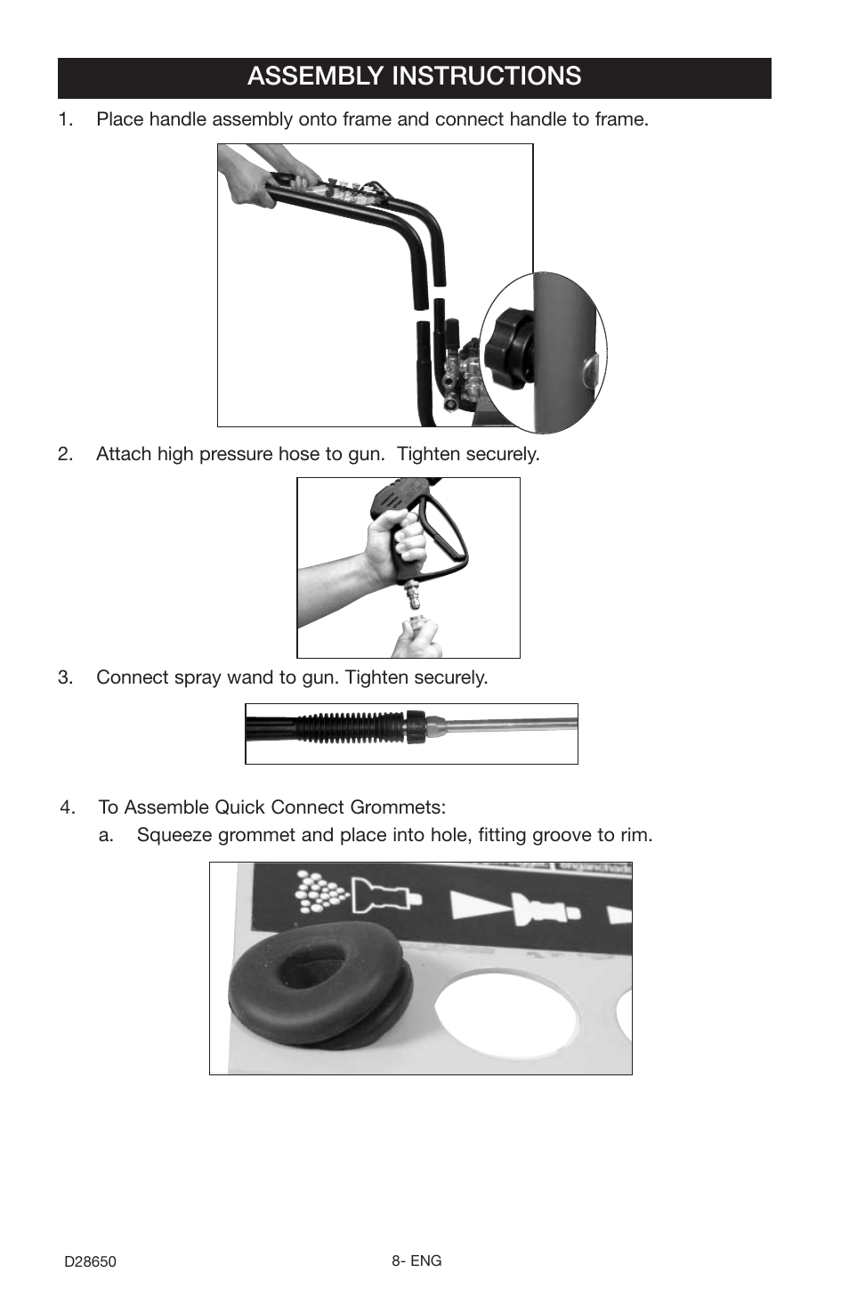 Assembly instructions | Delta D28650 User Manual | Page 8 / 64