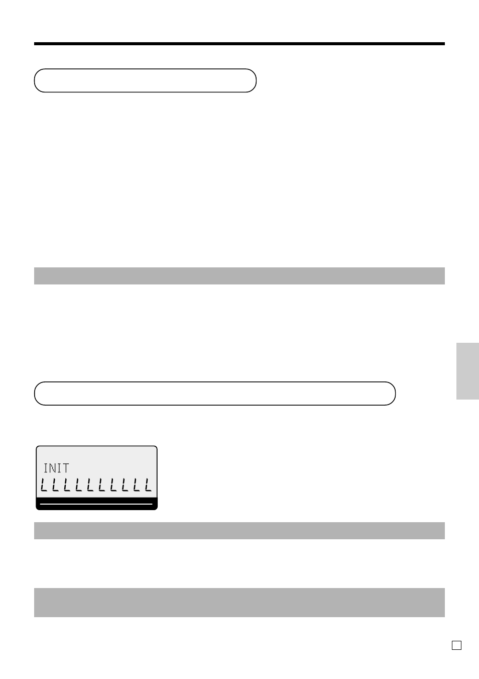 When the l sign appears on the display, Troubleshooting, Init | About the low battery indicator, Troub leshooting | Casio PCR-T470 User Manual | Page 89 / 96