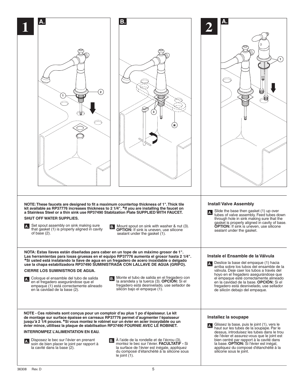 A. b | Delta 155 Series User Manual | Page 5 / 8