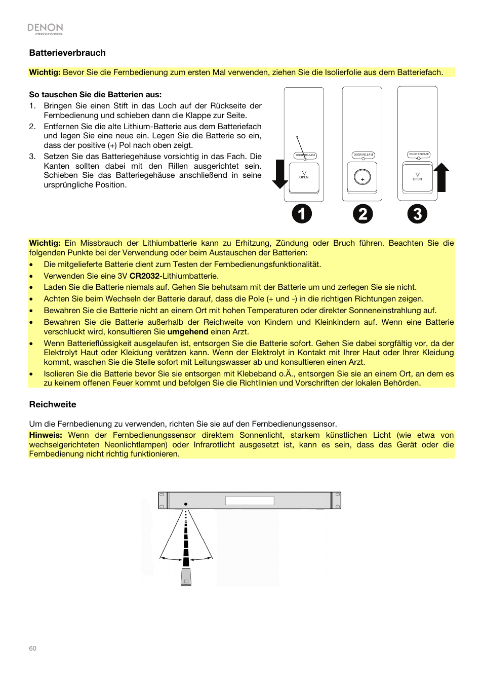 Denon DN-500CB CD/USB/Bluetooth Player with Remote User Manual | Page 60 / 72