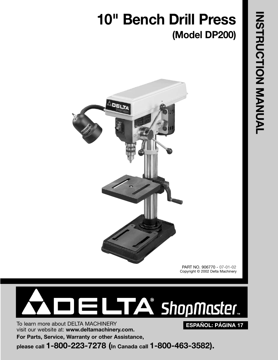 Delta DP200 User Manual | 16 pages