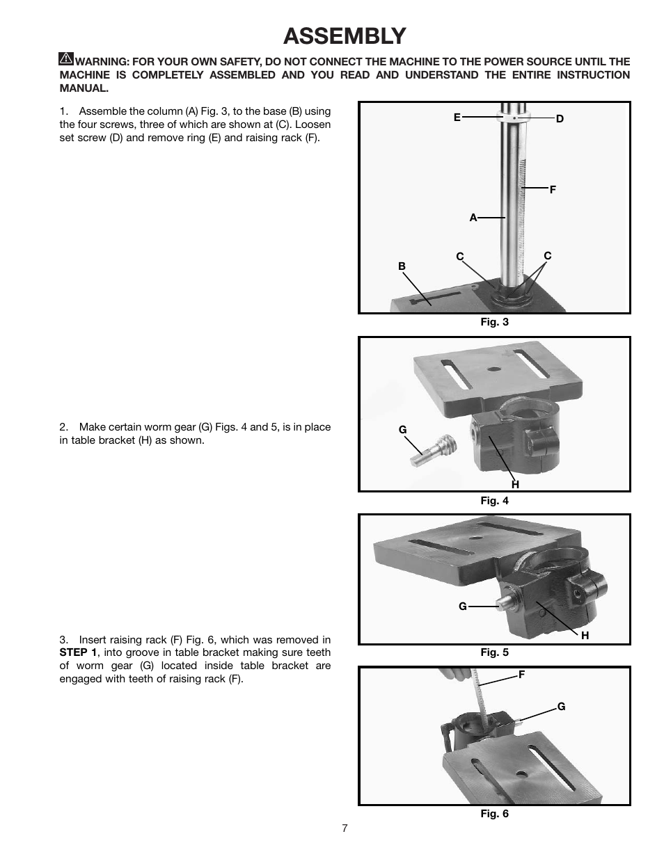 Assembly | Delta DP200 User Manual | Page 7 / 16