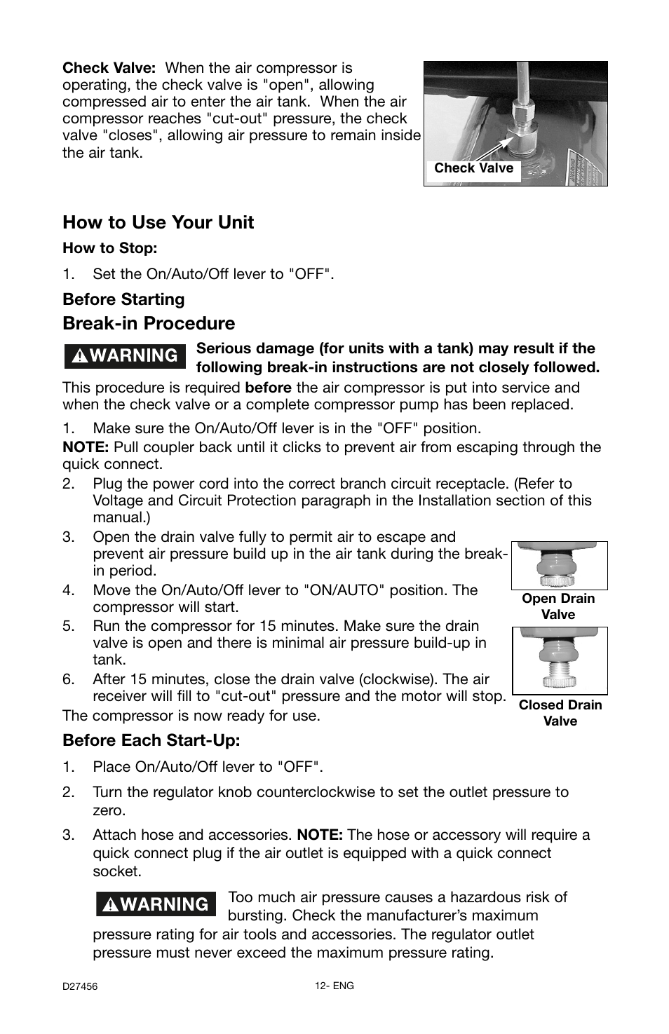 Break-in procedure, How to use your unit | Delta 66-202-1 User Manual | Page 12 / 72