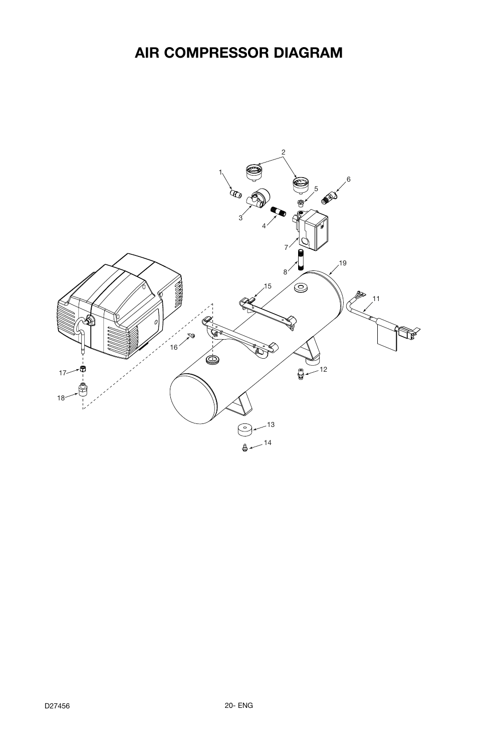 Air compressor diagram | Delta 66-202-1 User Manual | Page 20 / 72