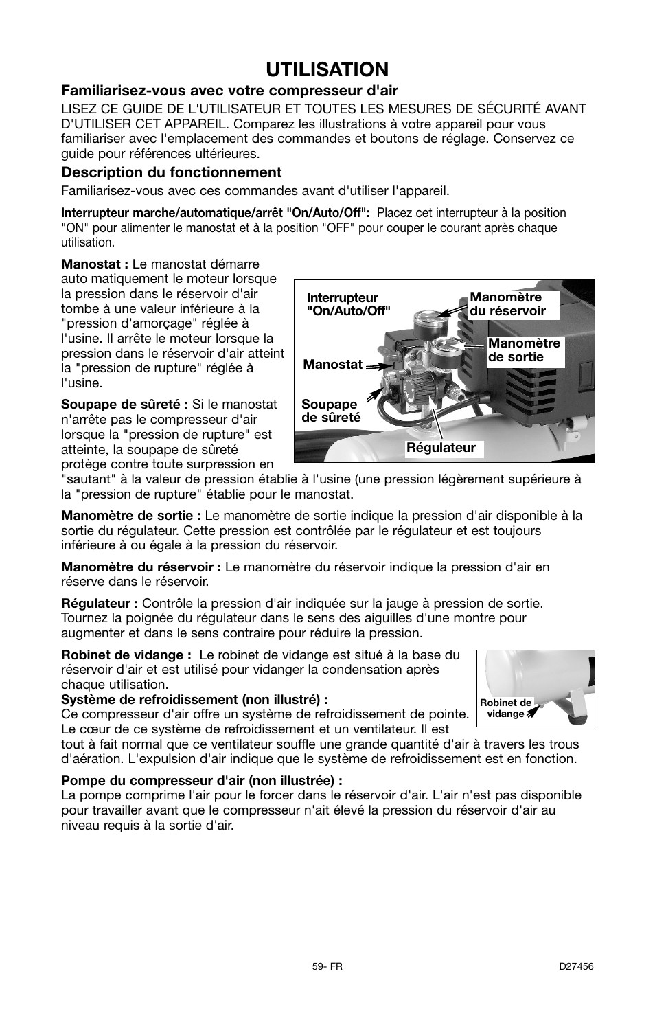 Utilisation | Delta 66-202-1 User Manual | Page 59 / 72
