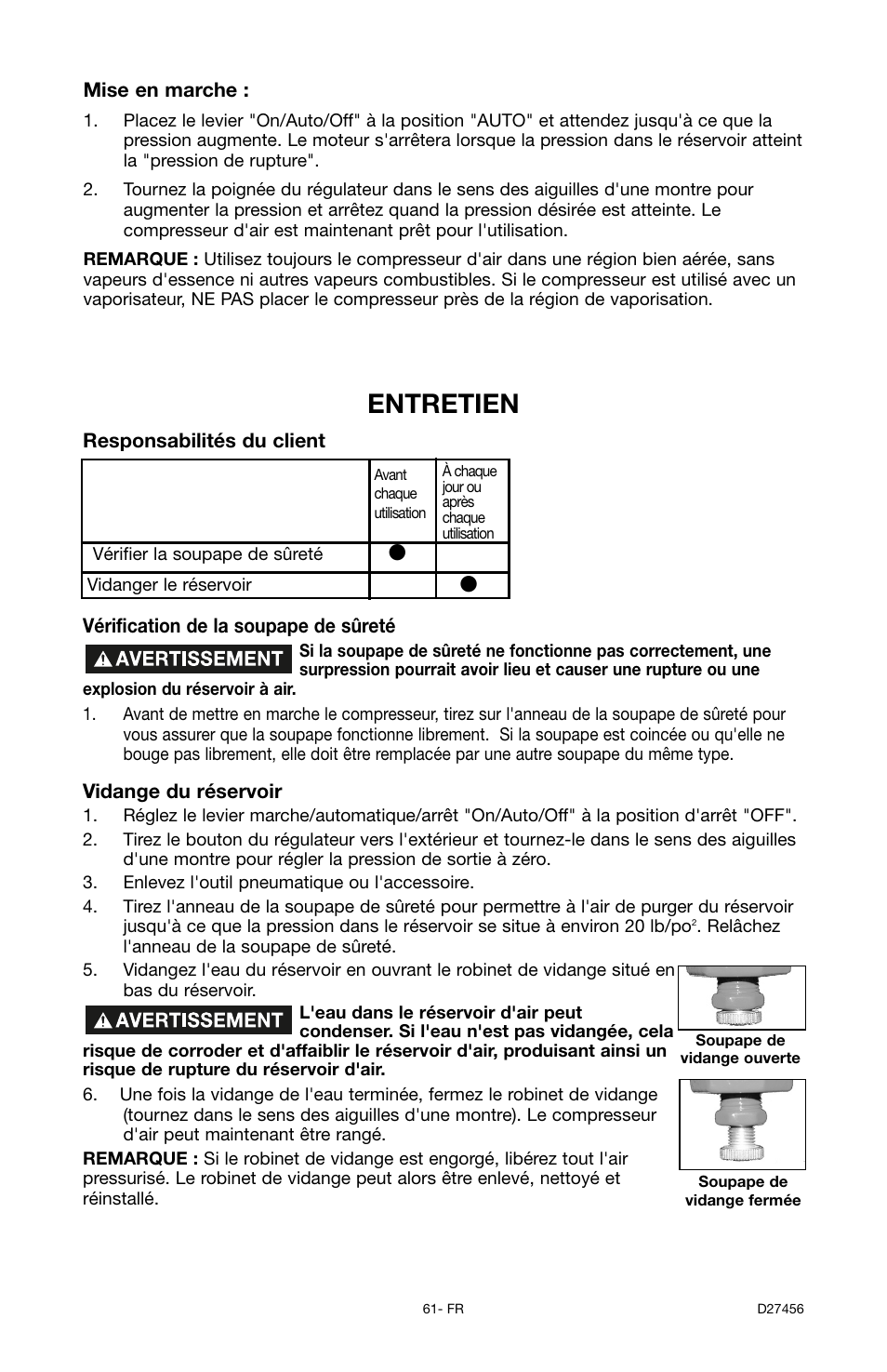 Entretien | Delta 66-202-1 User Manual | Page 61 / 72