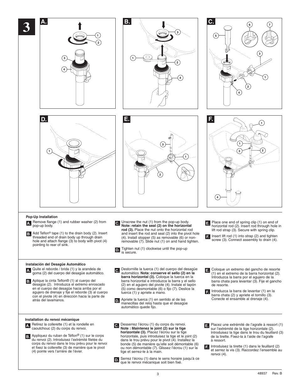 A. b. d | Delta 25915 Series User Manual | Page 3 / 6