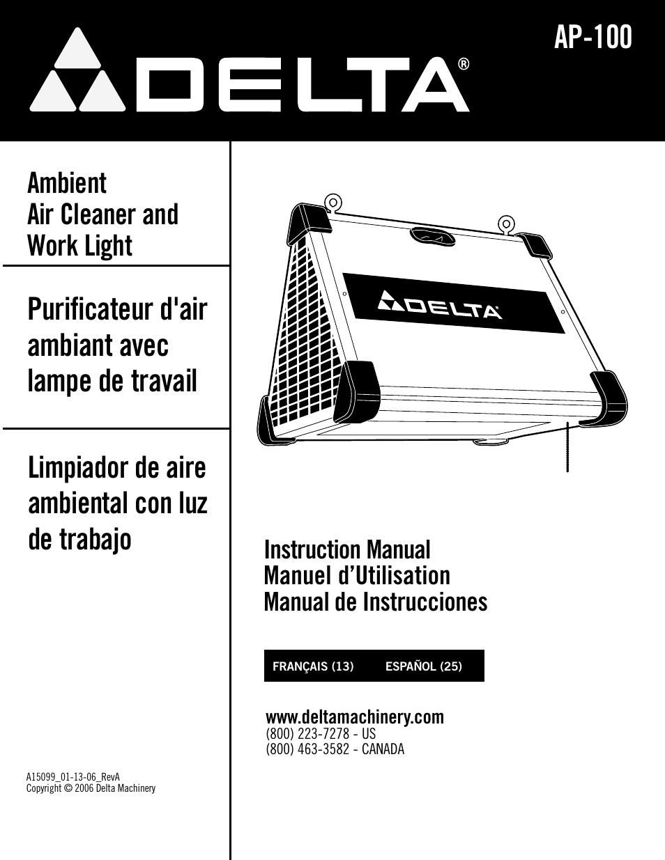 Delta AP-100 User Manual | 36 pages