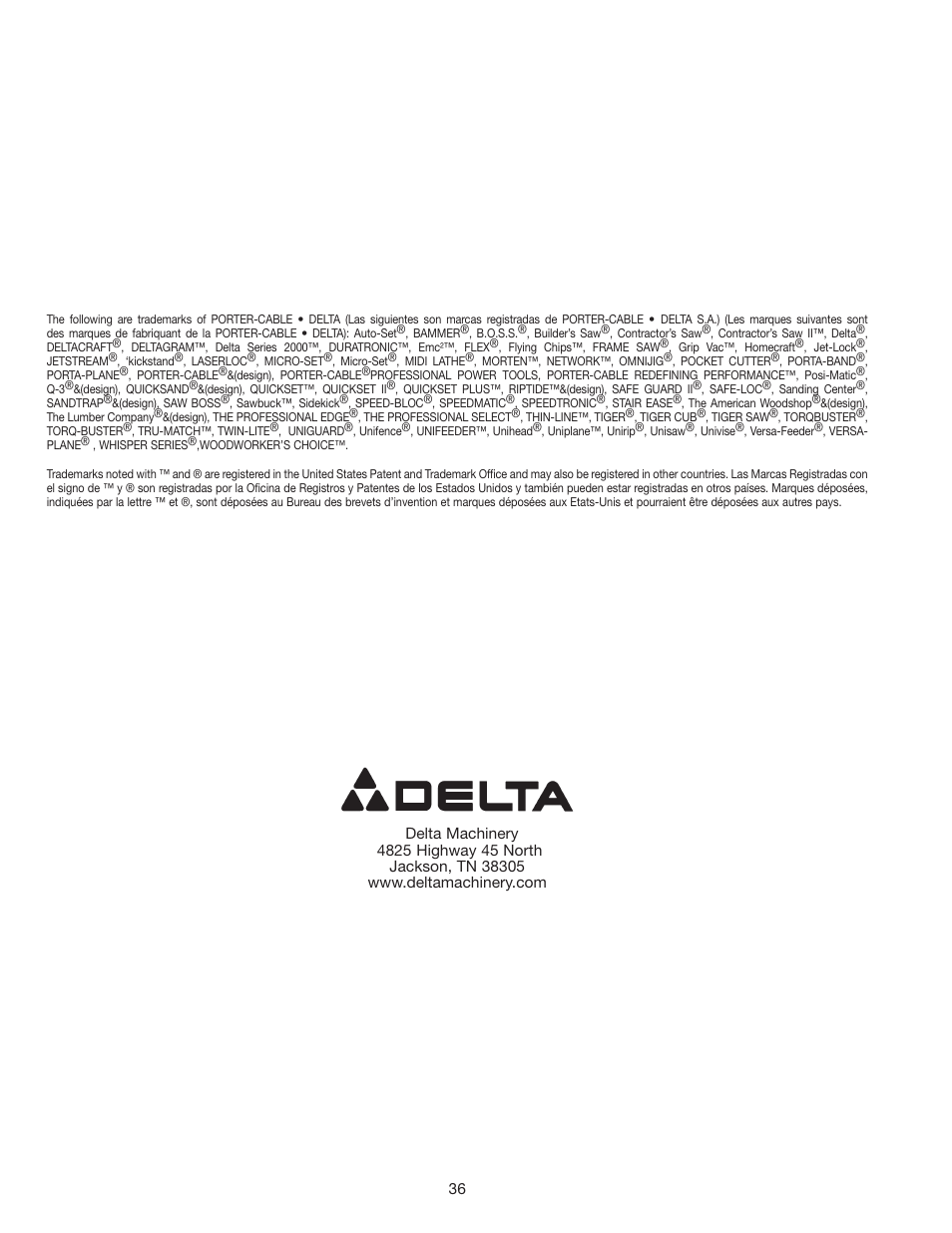 Delta AP-100 User Manual | Page 36 / 36