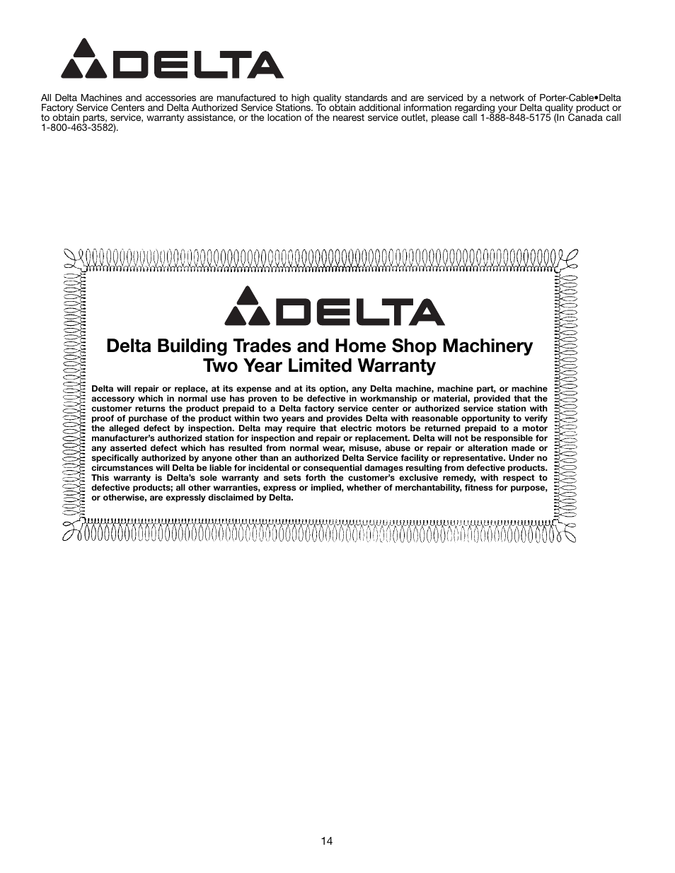 Delta 40-570 User Manual | Page 14 / 14