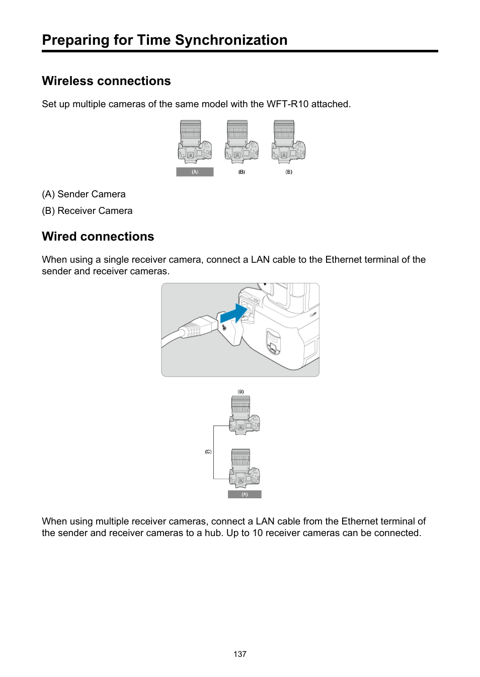 Preparing for time synchronization | Canon WFT-R10A Wireless File Transmitter for EOS R5 C & R5 Mirrorless Camera User Manual | Page 137 / 176