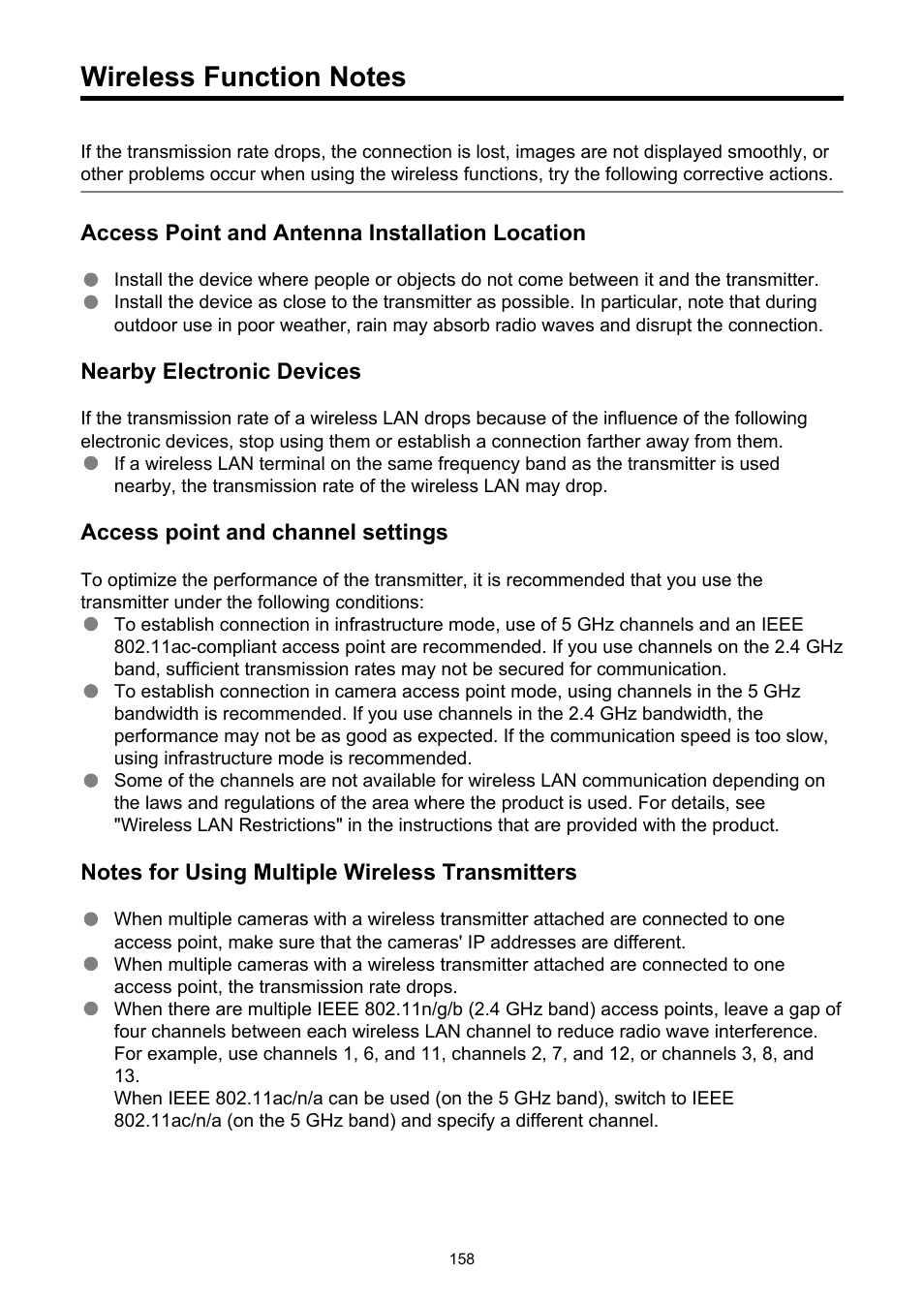 Wireless function notes | Canon WFT-R10A Wireless File Transmitter for EOS R5 C & R5 Mirrorless Camera User Manual | Page 158 / 176