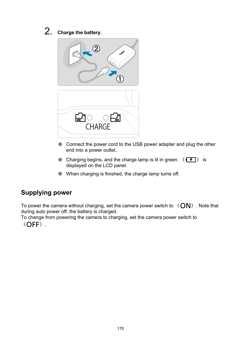Supplying power | Canon WFT-R10A Wireless File Transmitter for EOS R5 C & R5 Mirrorless Camera User Manual | Page 170 / 176