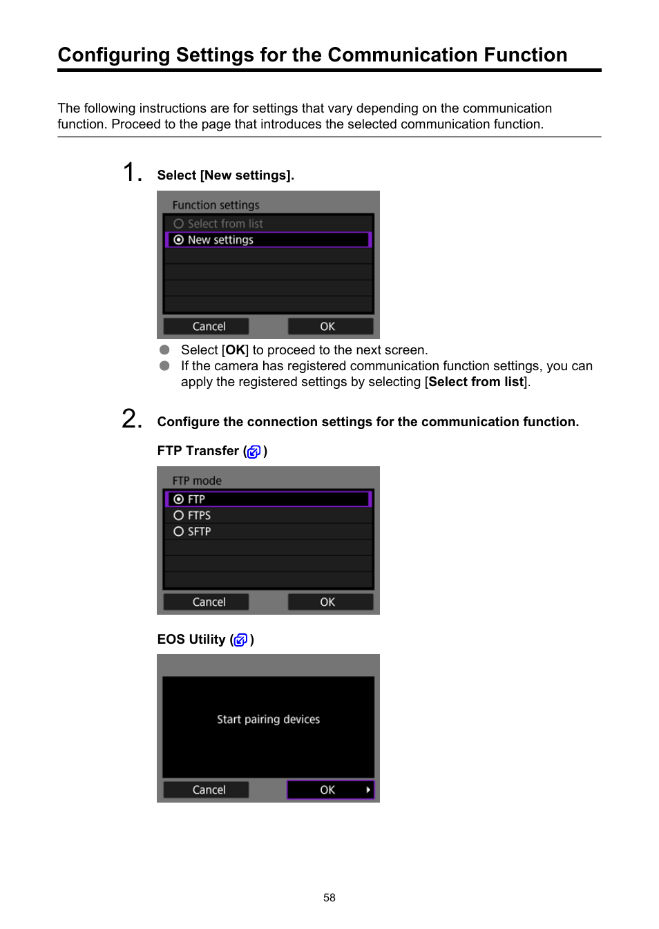 Canon WFT-R10A Wireless File Transmitter for EOS R5 C & R5 Mirrorless Camera User Manual | Page 58 / 176