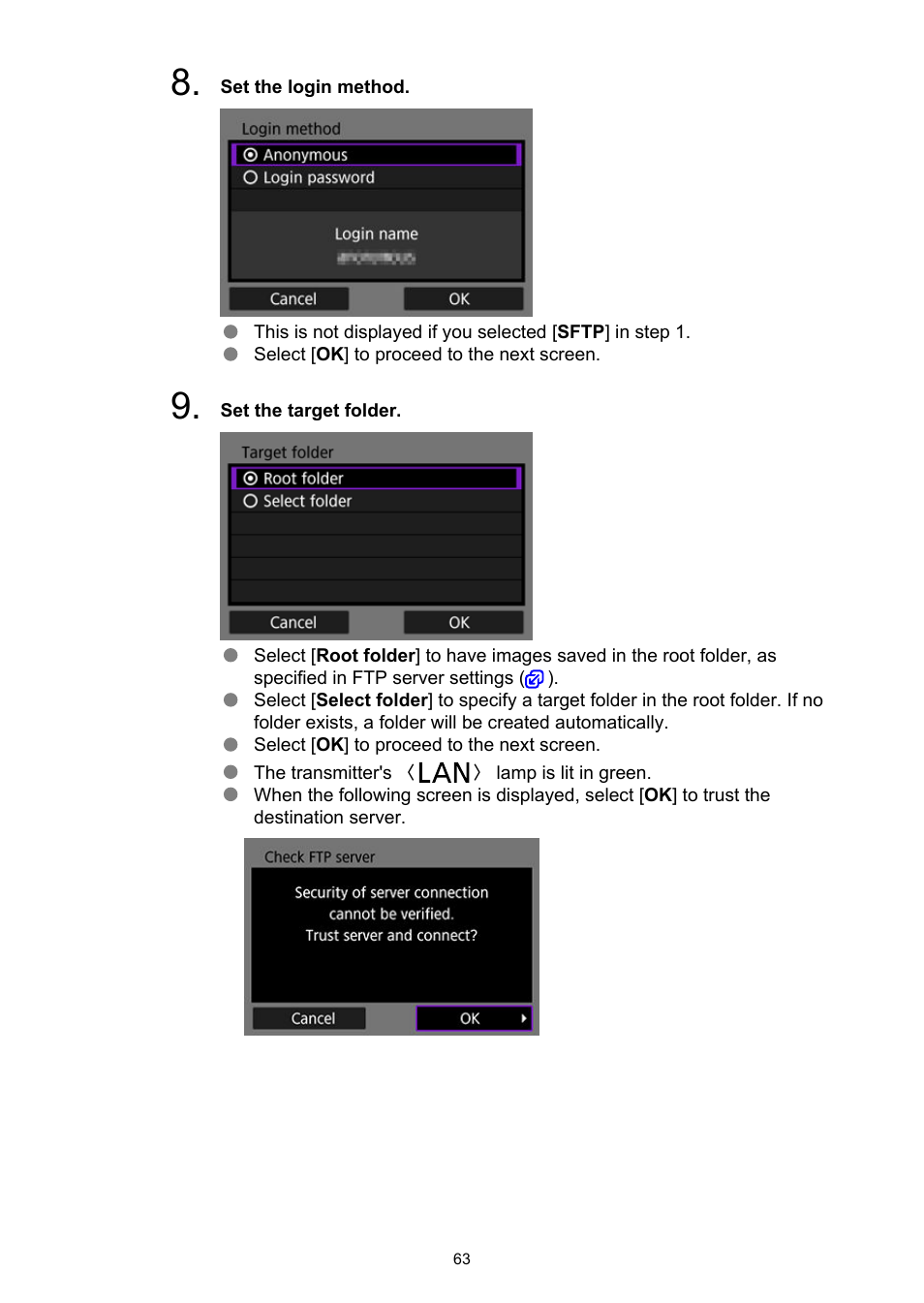 Canon WFT-R10A Wireless File Transmitter for EOS R5 C & R5 Mirrorless Camera User Manual | Page 63 / 176