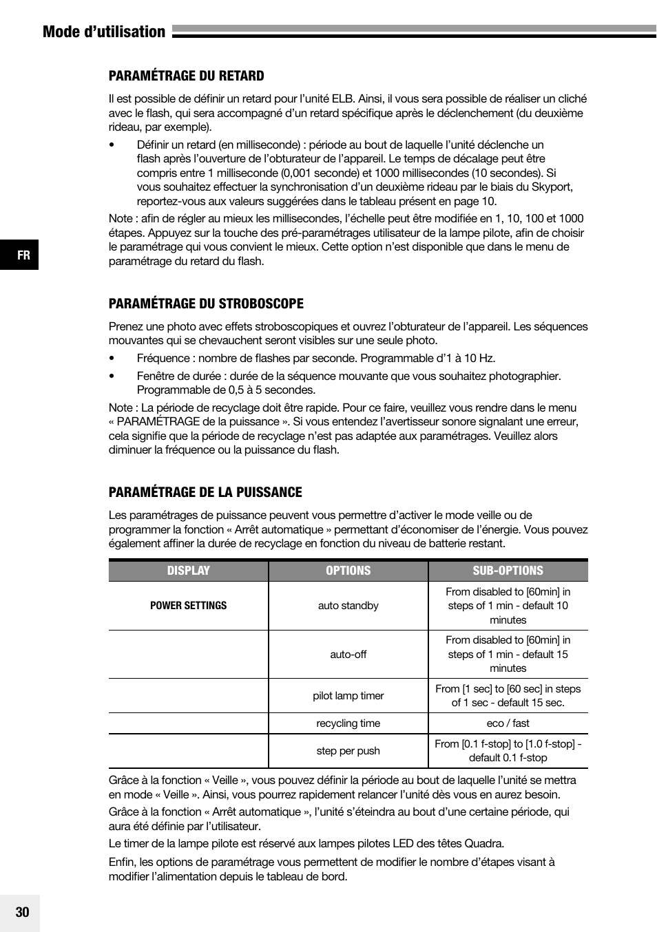 Mode d’utilisation | Elinchrom Plug-In Flashtube Pro 400 for Quadra Pro and Quadra S Heads User Manual | Page 31 / 110