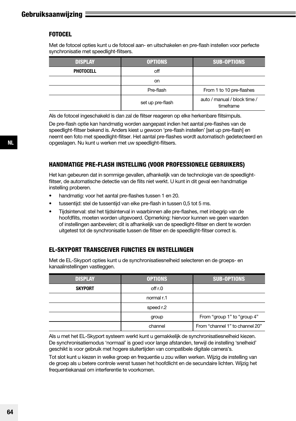 Gebruiksaanwijzing | Elinchrom Plug-In Flashtube Pro 400 for Quadra Pro and Quadra S Heads User Manual | Page 65 / 110
