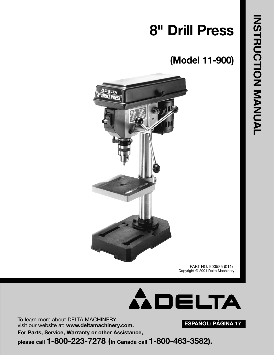 Delta 900585 User Manual | 16 pages