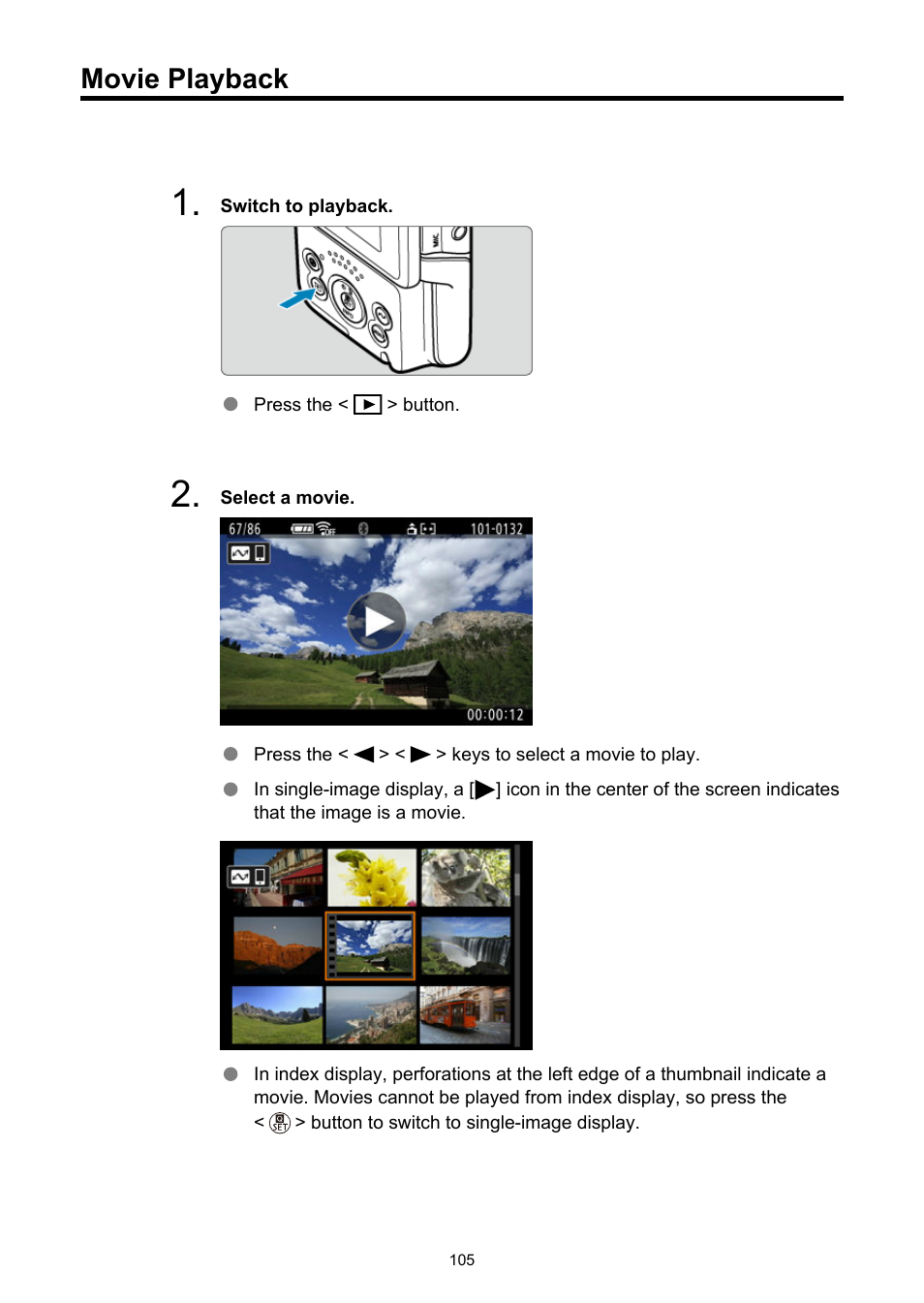 Movie playback | Canon PowerShot V10 Vlog Camera (Black) User Manual | Page 105 / 288