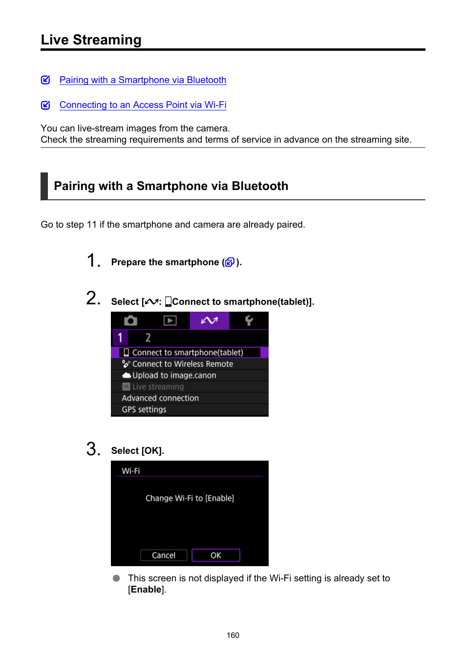 Live streaming | Canon PowerShot V10 Vlog Camera (Black) User Manual | Page 160 / 288