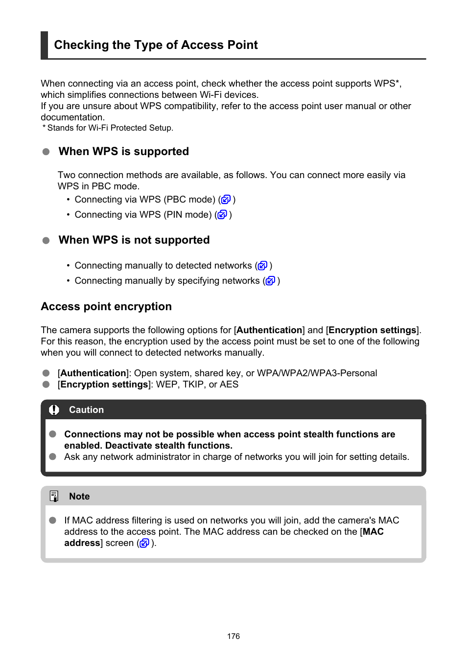 Checking the type of access point | Canon PowerShot V10 Vlog Camera (Black) User Manual | Page 176 / 288