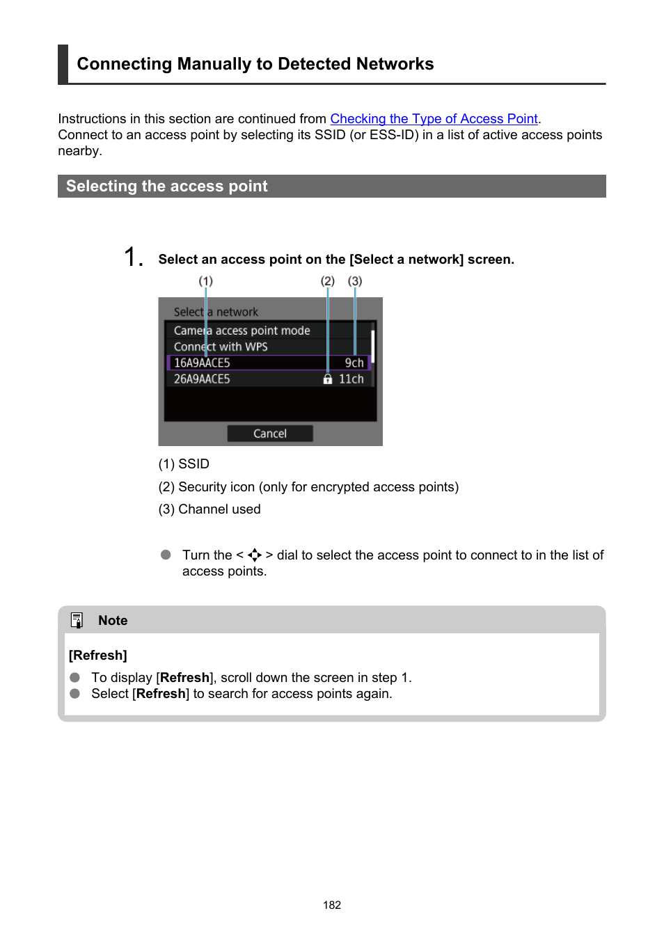 Connecting manually to detected networks | Canon PowerShot V10 Vlog Camera (Black) User Manual | Page 182 / 288