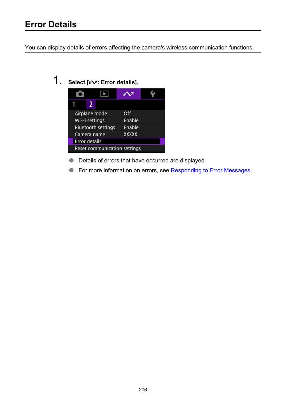 Error details | Canon PowerShot V10 Vlog Camera (Black) User Manual | Page 206 / 288