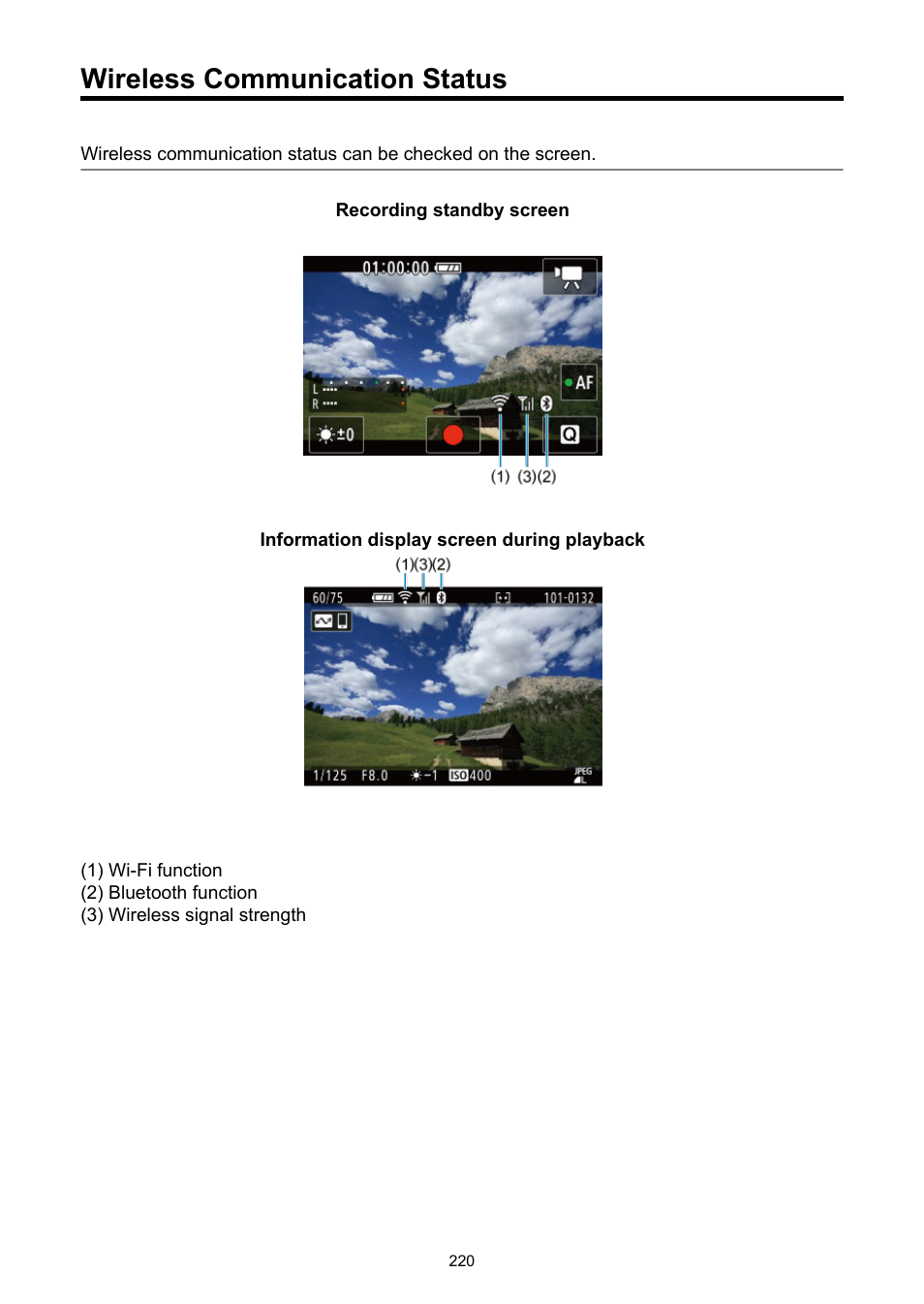 Wireless communication status | Canon PowerShot V10 Vlog Camera (Black) User Manual | Page 220 / 288