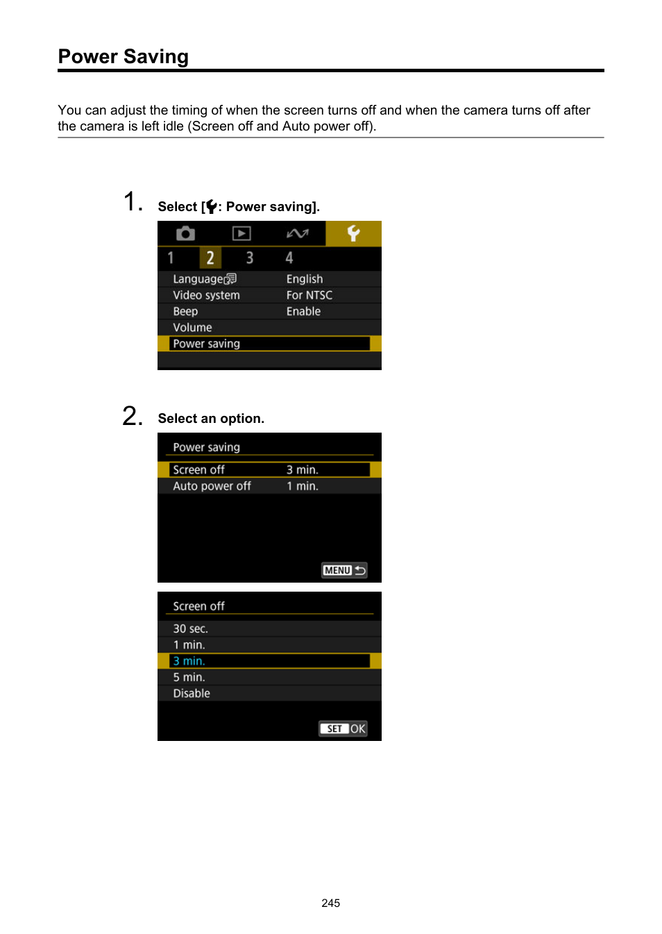 Power saving, Hdmi output will continue after the camera | Canon PowerShot V10 Vlog Camera (Black) User Manual | Page 245 / 288