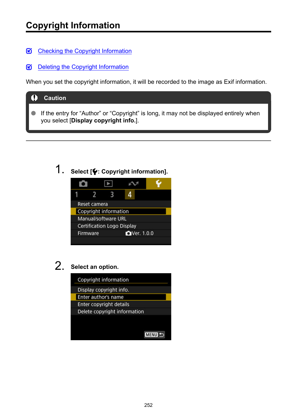Copyright information | Canon PowerShot V10 Vlog Camera (Black) User Manual | Page 252 / 288