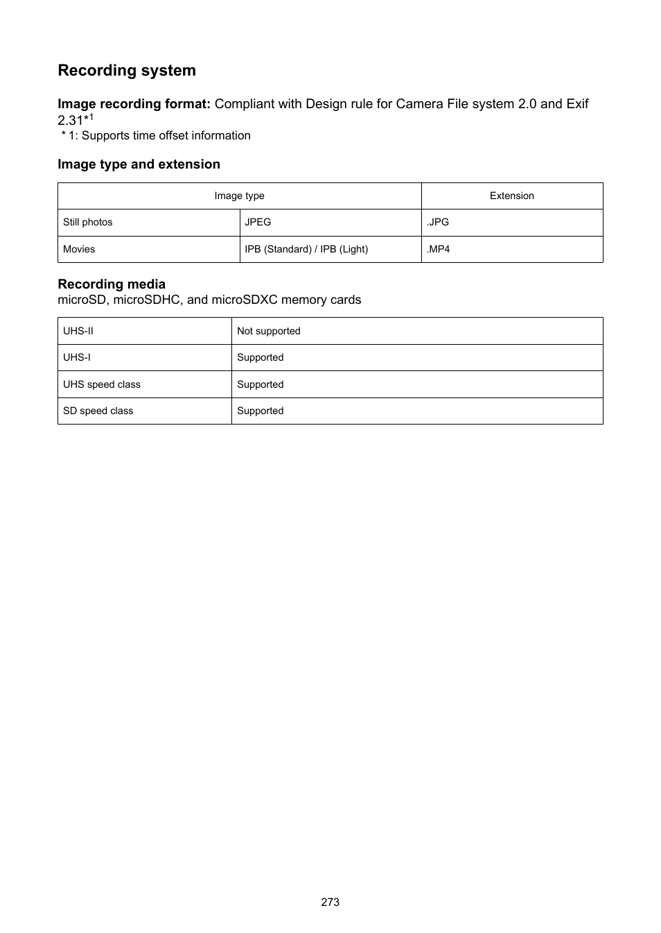 Recording system | Canon PowerShot V10 Vlog Camera (Black) User Manual | Page 273 / 288