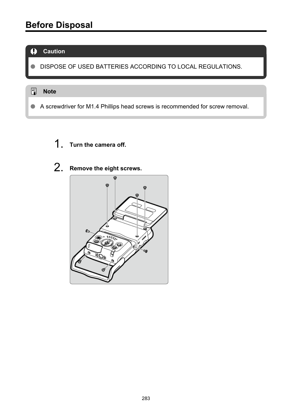 Before disposal | Canon PowerShot V10 Vlog Camera (Black) User Manual | Page 283 / 288
