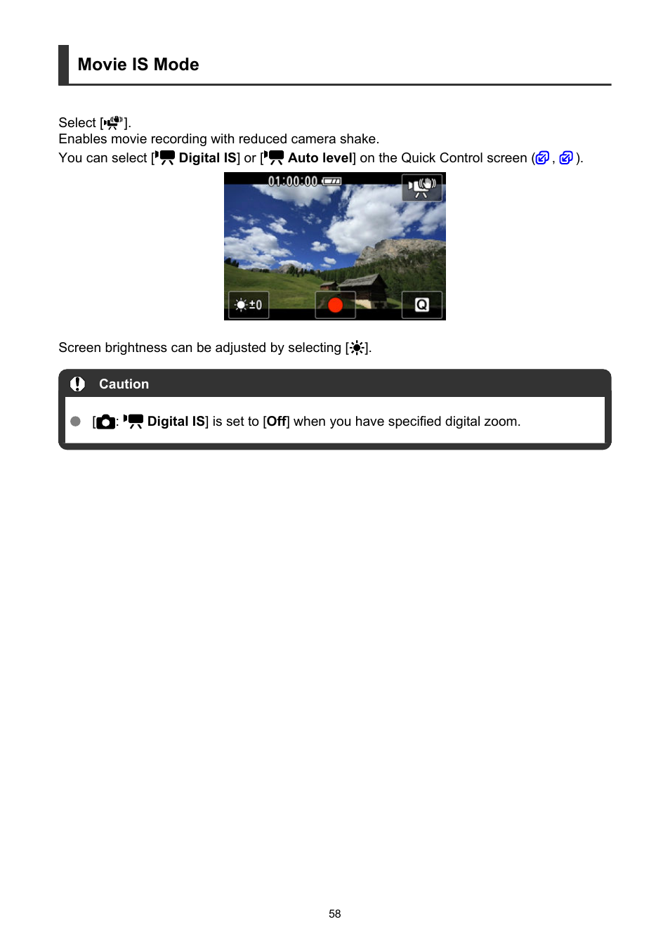 Movie is mode | Canon PowerShot V10 Vlog Camera (Black) User Manual | Page 58 / 288