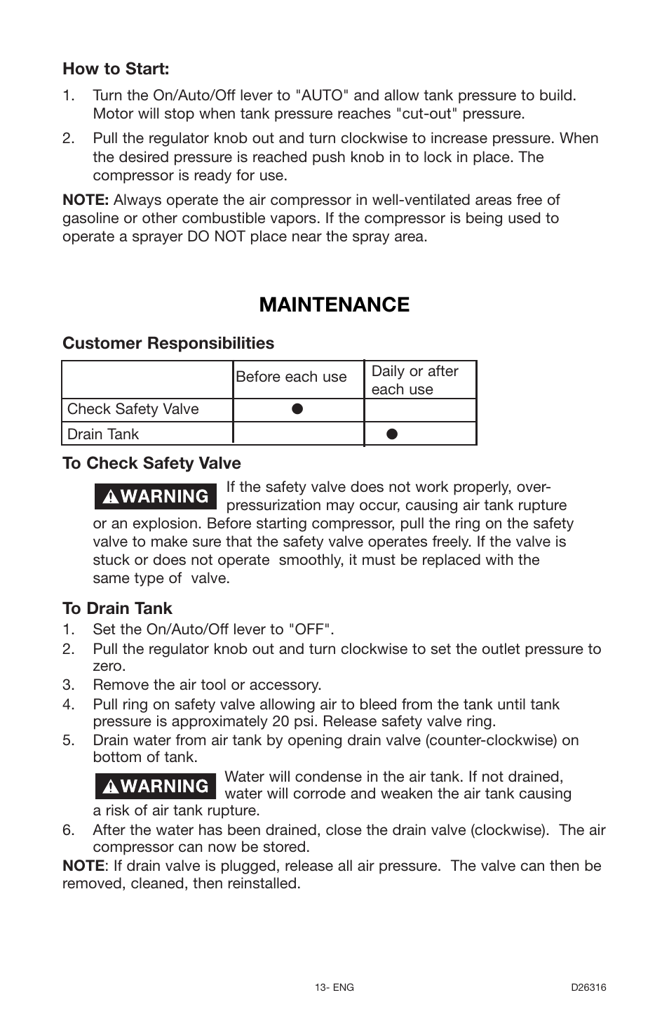 Maintenance | Delta 66-202 User Manual | Page 13 / 24