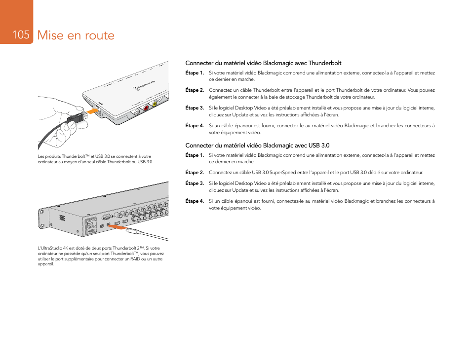 Mise en route | Blackmagic Design DeckLink Studio 4K Capture & Playback Card User Manual | Page 105 / 295