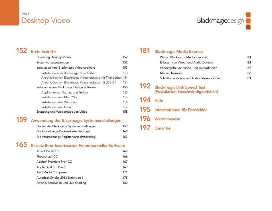 Desktop video | Blackmagic Design DeckLink Studio 4K Capture & Playback Card User Manual | Page 151 / 295