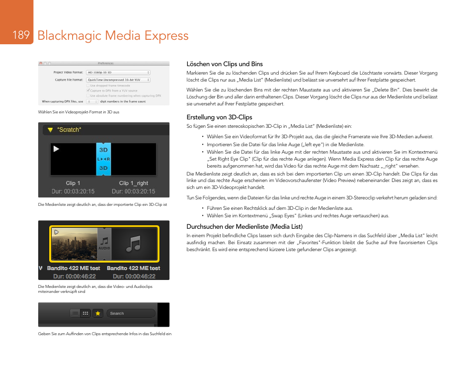 Blackmagic media express | Blackmagic Design DeckLink Studio 4K Capture & Playback Card User Manual | Page 189 / 295