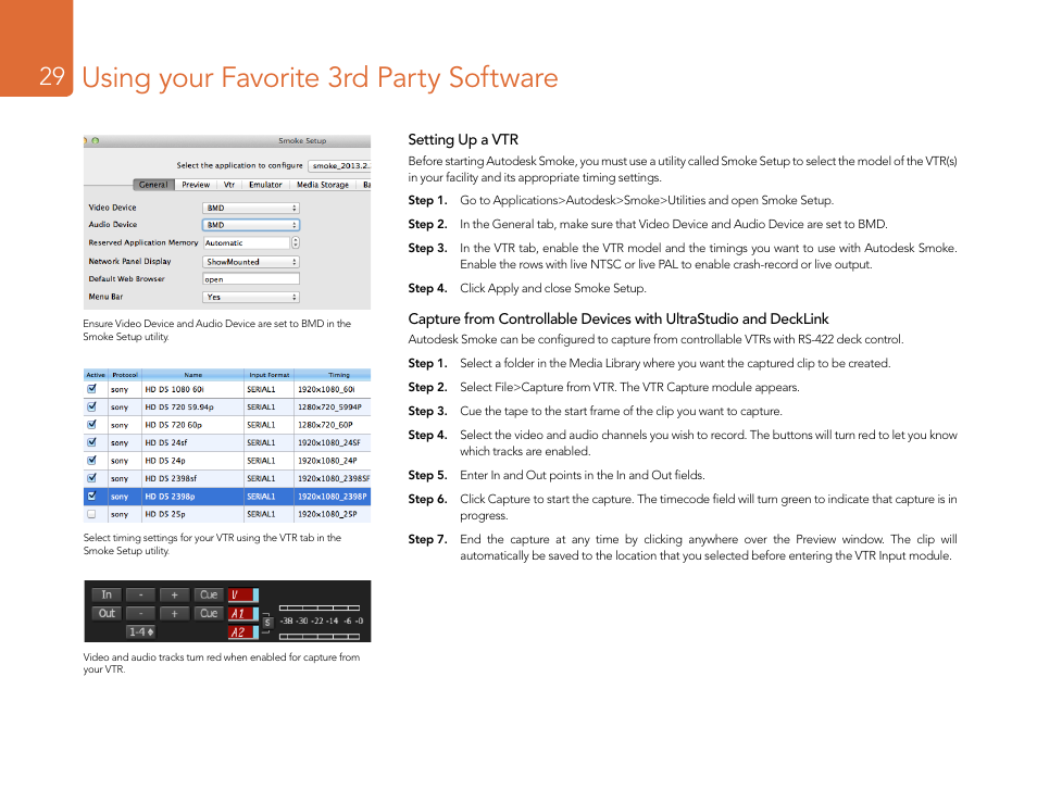 Using your favorite 3rd party software | Blackmagic Design DeckLink Studio 4K Capture & Playback Card User Manual | Page 29 / 295