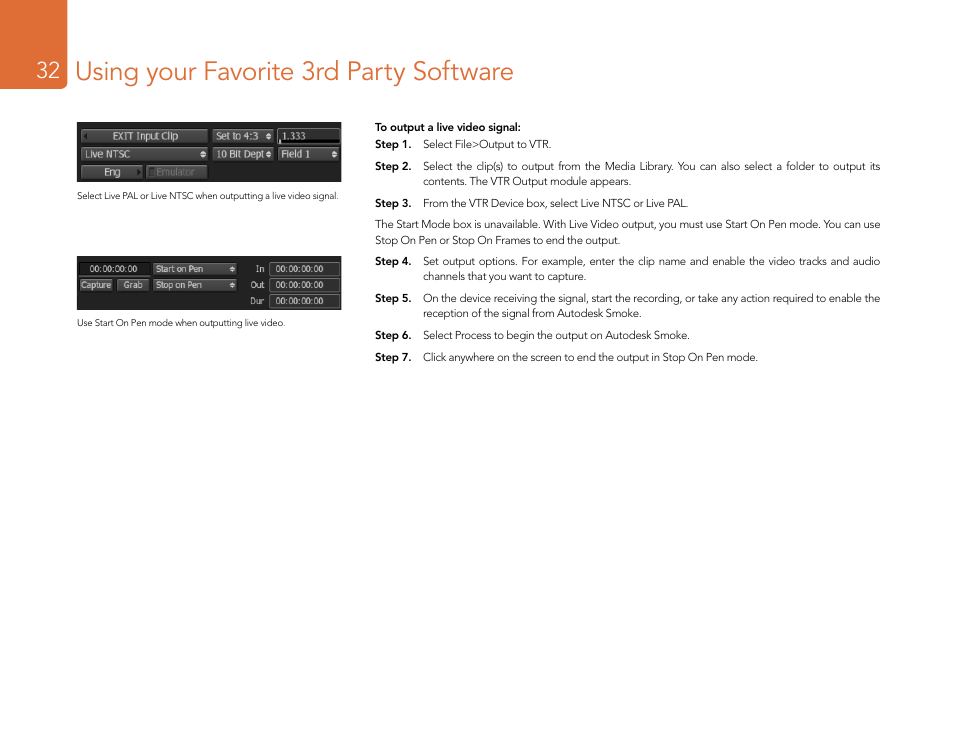 Using your favorite 3rd party software | Blackmagic Design DeckLink Studio 4K Capture & Playback Card User Manual | Page 32 / 295