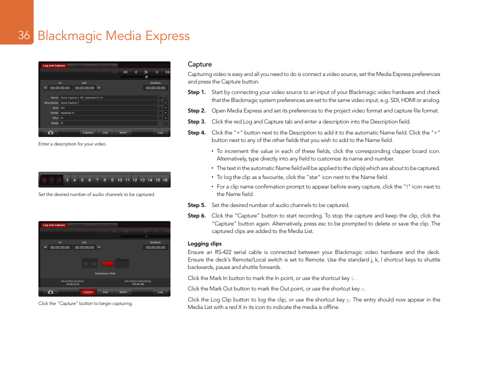 Blackmagic media express | Blackmagic Design DeckLink Studio 4K Capture & Playback Card User Manual | Page 36 / 295