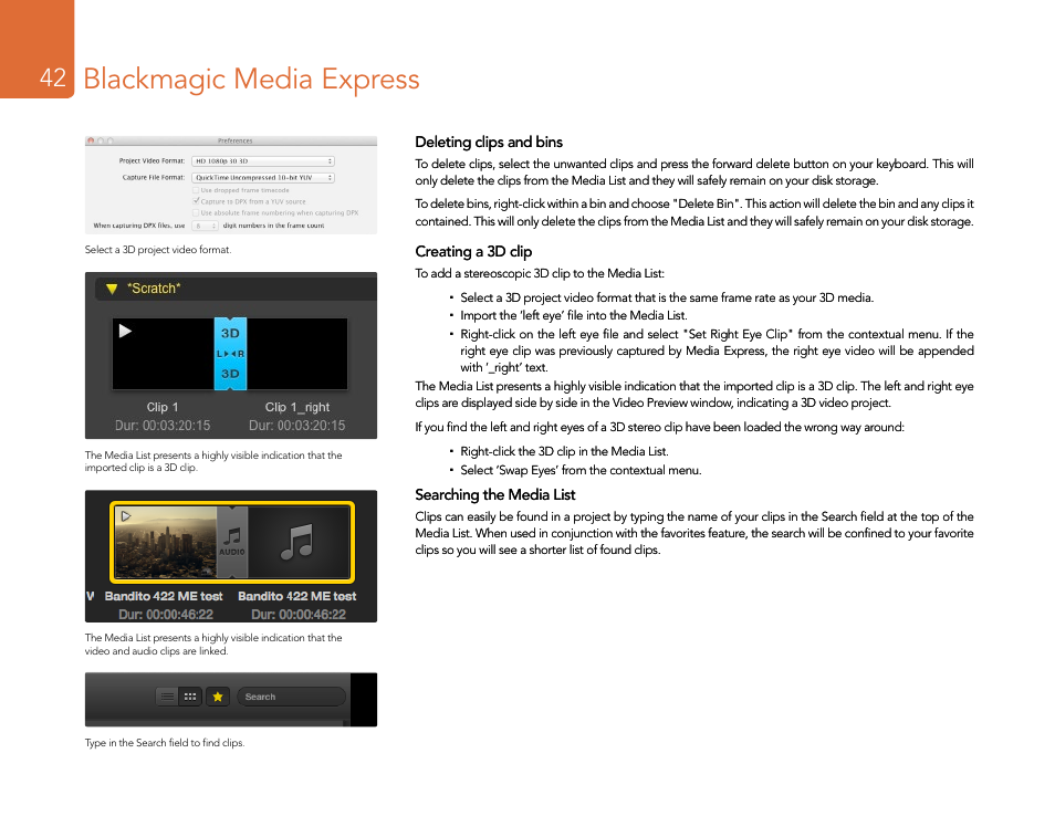 Blackmagic media express | Blackmagic Design DeckLink Studio 4K Capture & Playback Card User Manual | Page 42 / 295