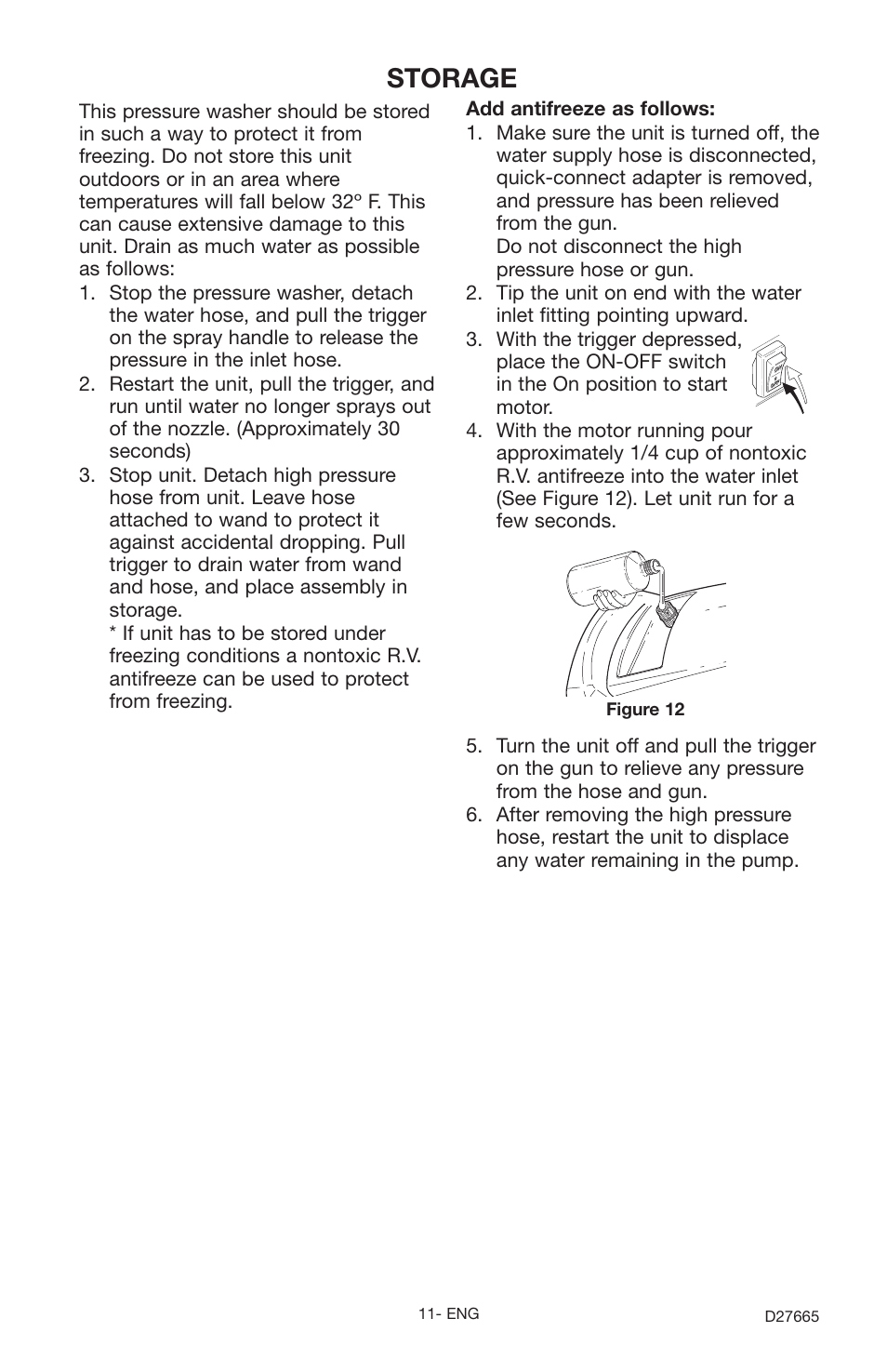 Storage, Figure 12 | Delta D1600e User Manual | Page 11 / 14