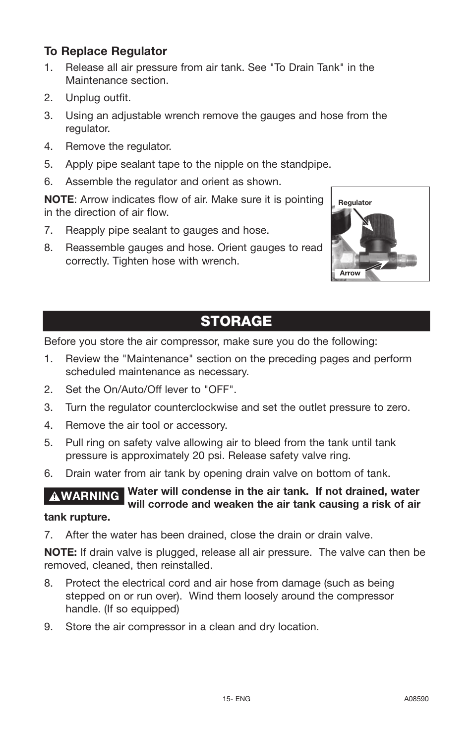 Storage | Delta A08590 User Manual | Page 15 / 60