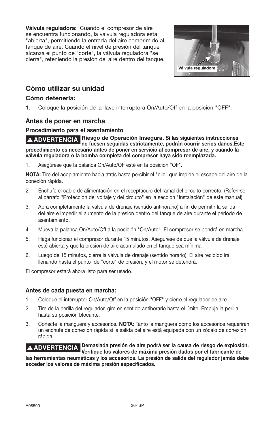 Cómo utilizar su unidad, Antes de poner en marcha | Delta A08590 User Manual | Page 32 / 60