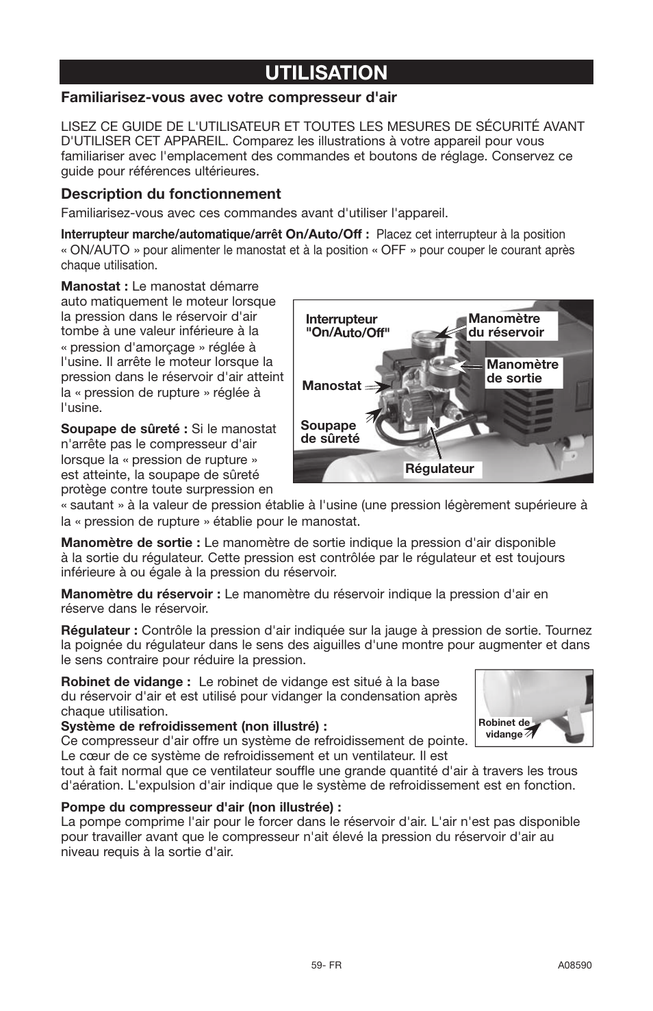 Utilisation | Delta A08590 User Manual | Page 51 / 60