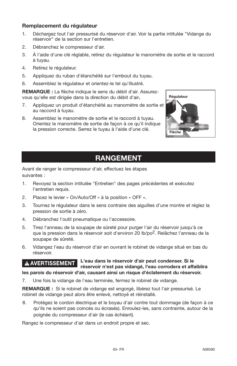 Rangement | Delta A08590 User Manual | Page 55 / 60