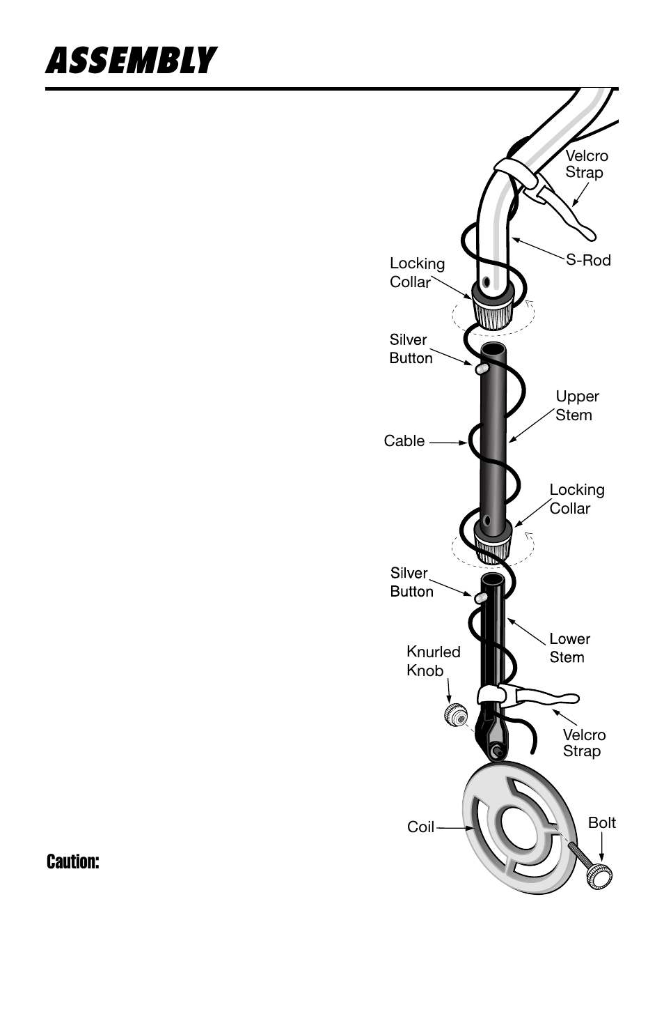 Assembly, Assembly is easy and requires no tools | Delta 4000 Metal Detector User Manual | Page 4 / 20